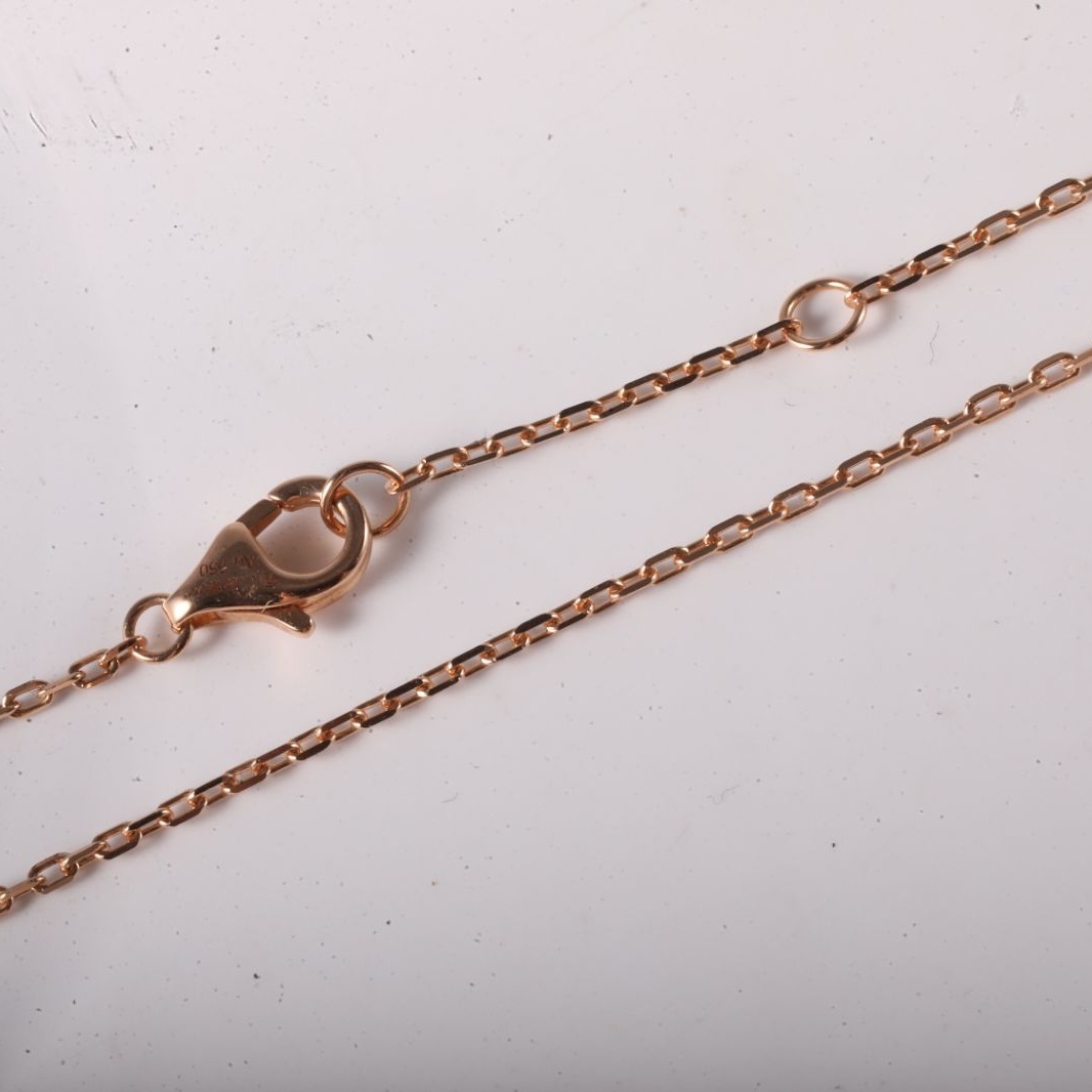 CARTIER JUSTE UN CLOU 18K Gold 14 Diamonds Necklace 18K Rose Gold,Diamond-Hana Vintage