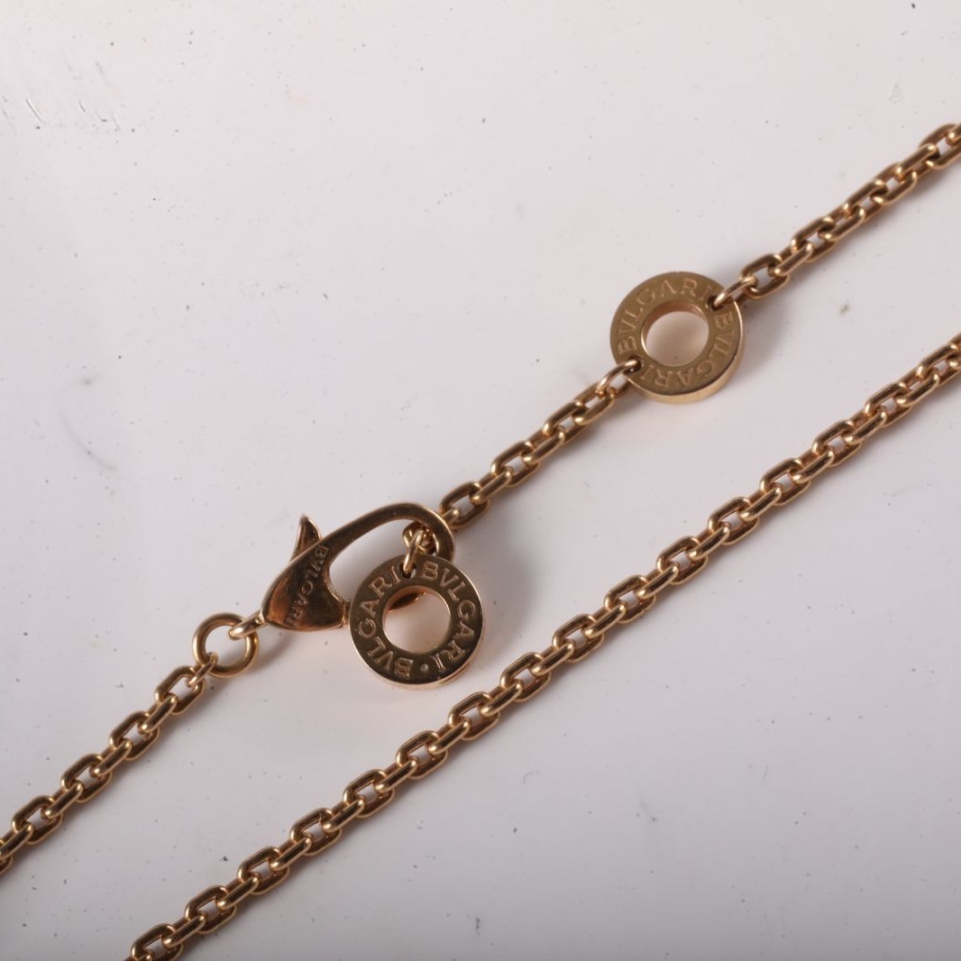 BVLGARI Rose Gold Serpanti Snake Bone Necklace 18K 18K Rose Gold,Mother of Pearl-Hana Vintage