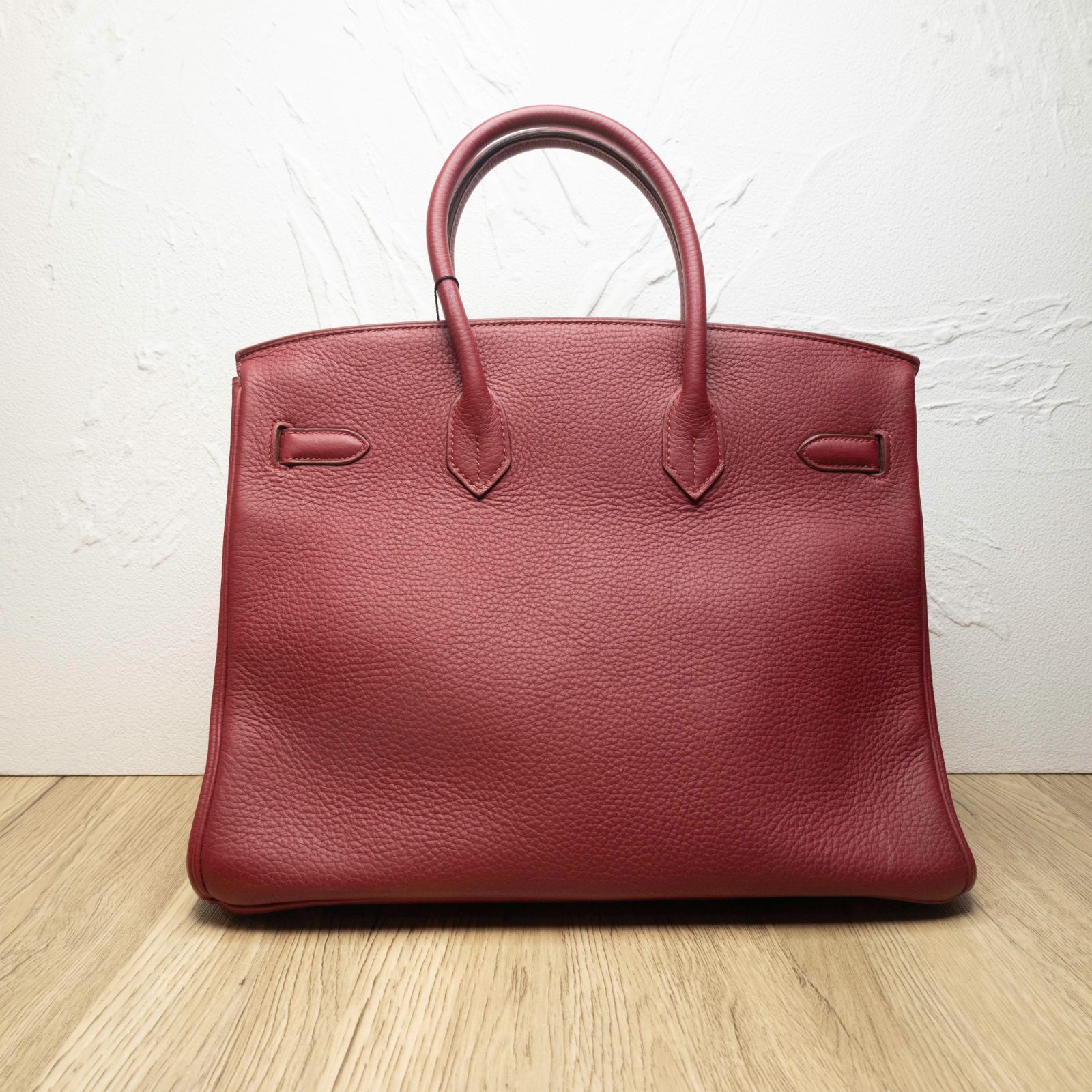 HERMES Birkin 35 B5 Frame O Ruby Red Gold Hardware