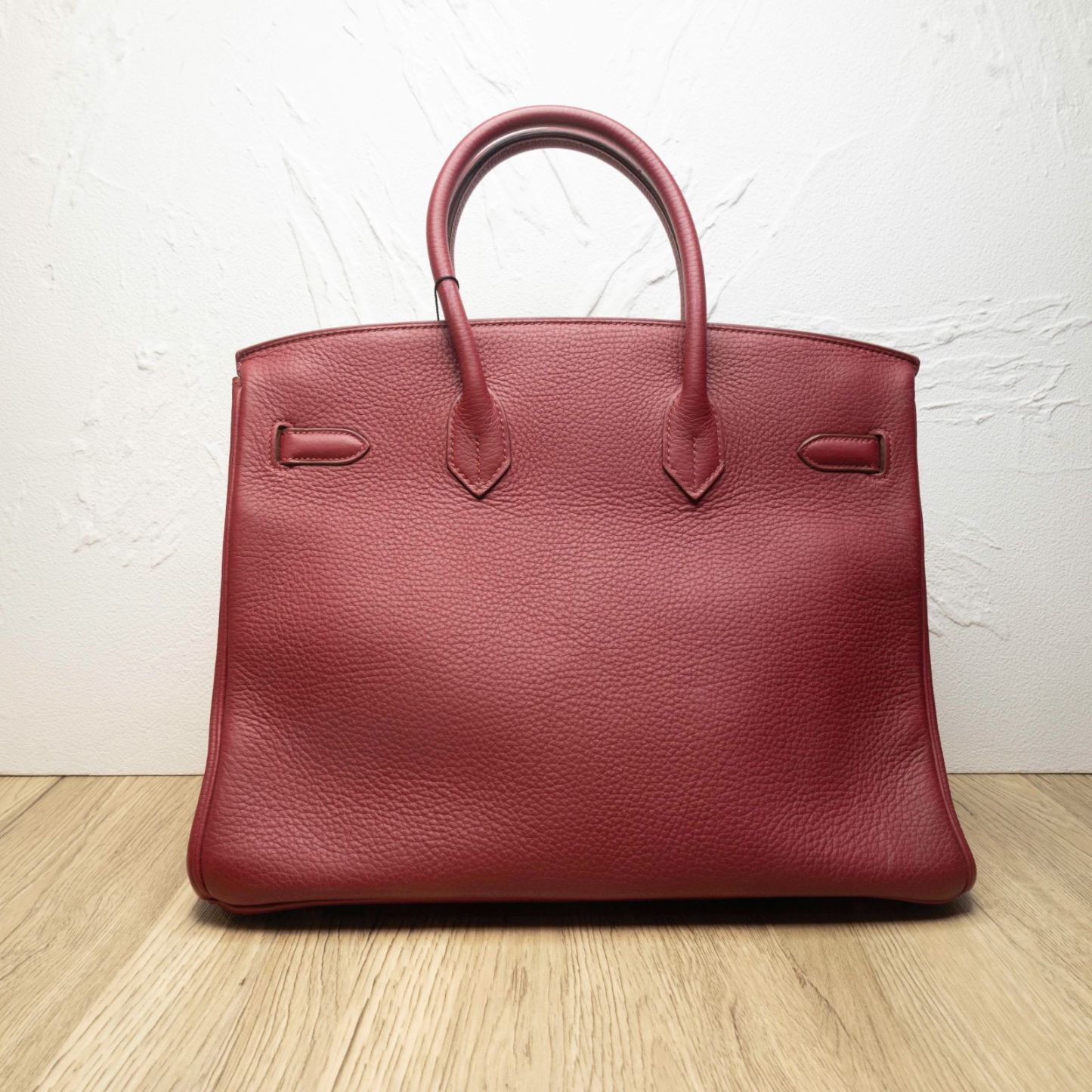 HERMES Birkin 35 B5 Frame O Ruby Red Gold Hardware