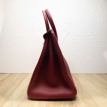 HERMES Birkin 35 B5 Frame O Ruby Red Gold Hardware