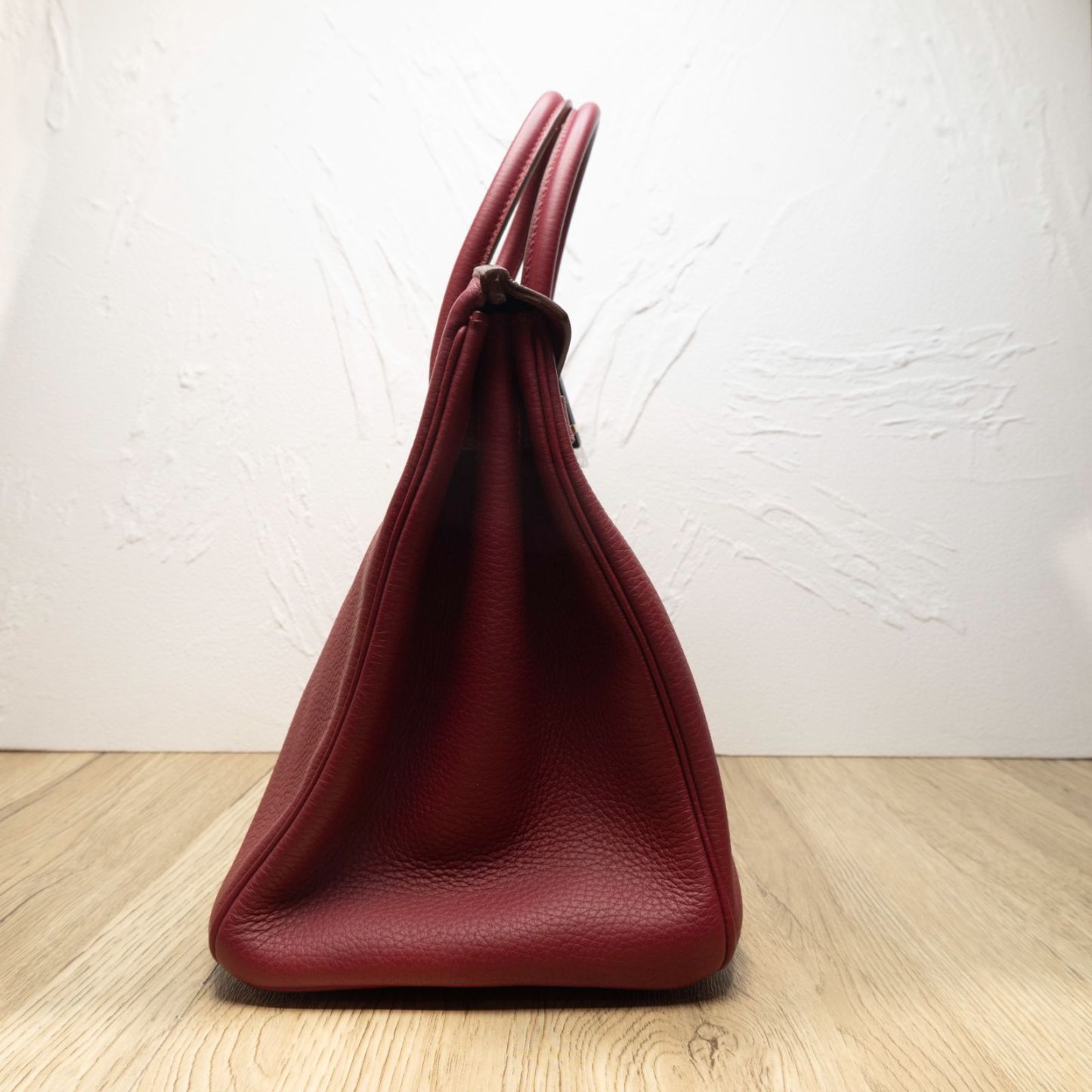 HERMES Birkin 35 B5 Frame O Ruby Red Gold Hardware