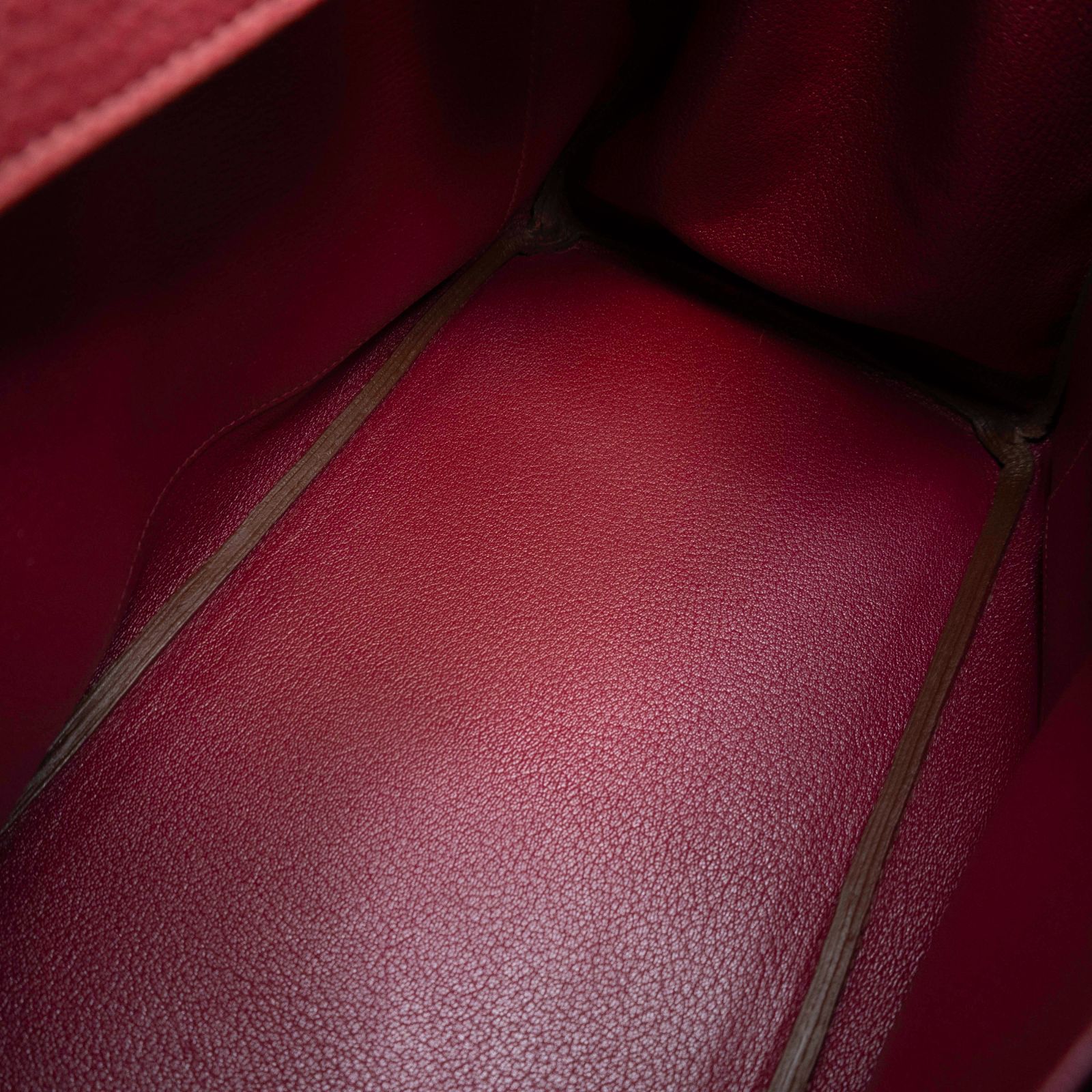 HERMES Birkin 35 B5 Frame O Ruby Red Gold Hardware