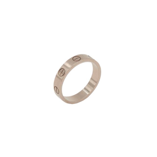 CARTIER LOVE 18K Gold Narrow Ring 18K White Gold-Hana Vintage