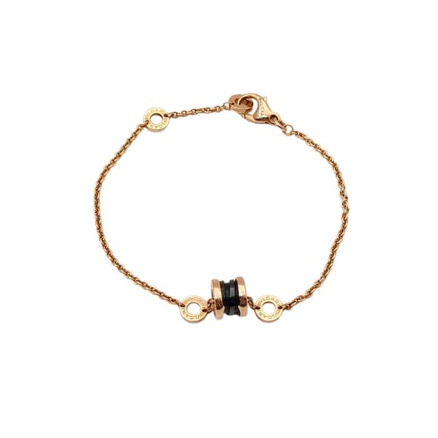 BVLGARI B.ZERO1 Coil Bracelet 18K Rose Gold,Black Ceramic-Hana Vintage