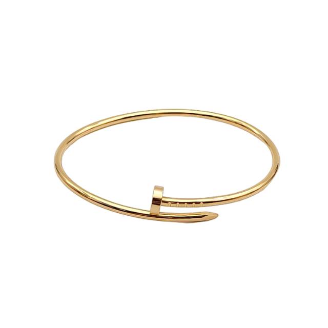 CARTIER JUSTE UN CLOU Nail Bracelet Thin 18K Gold-Hana Vintage