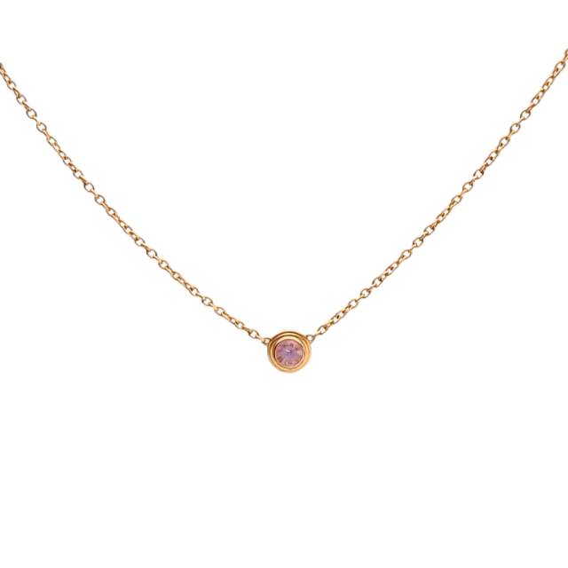 *CARTIER 18K Gold Pink Sapphire Necklace 18K Rose Gold
