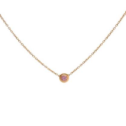 *CARTIER 18K Gold Pink Sapphire Necklace 18K Rose Gold
