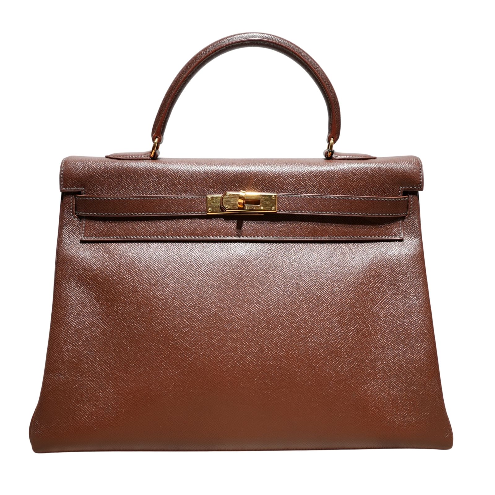 HERMES Kelly 35 Shoulder Bag Sliver Hardware