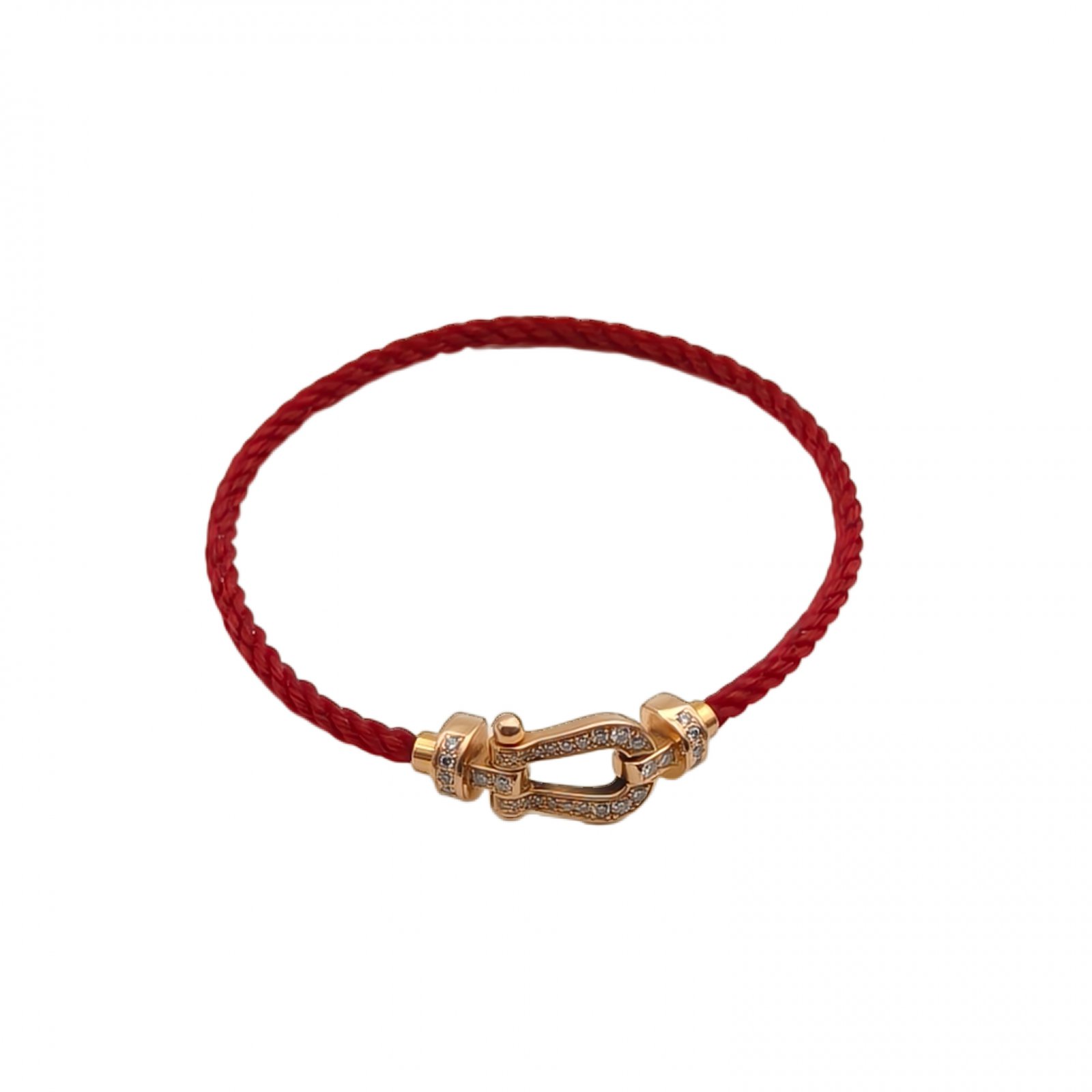 Fred Force 10 Bracelet Medium 20mm Full Diamonds 18K Rose Gold,Diamond
