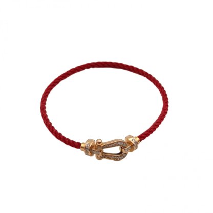 Fred Force 10 Bracelet Medium 20mm Full Diamonds 18K Rose Gold,Diamond