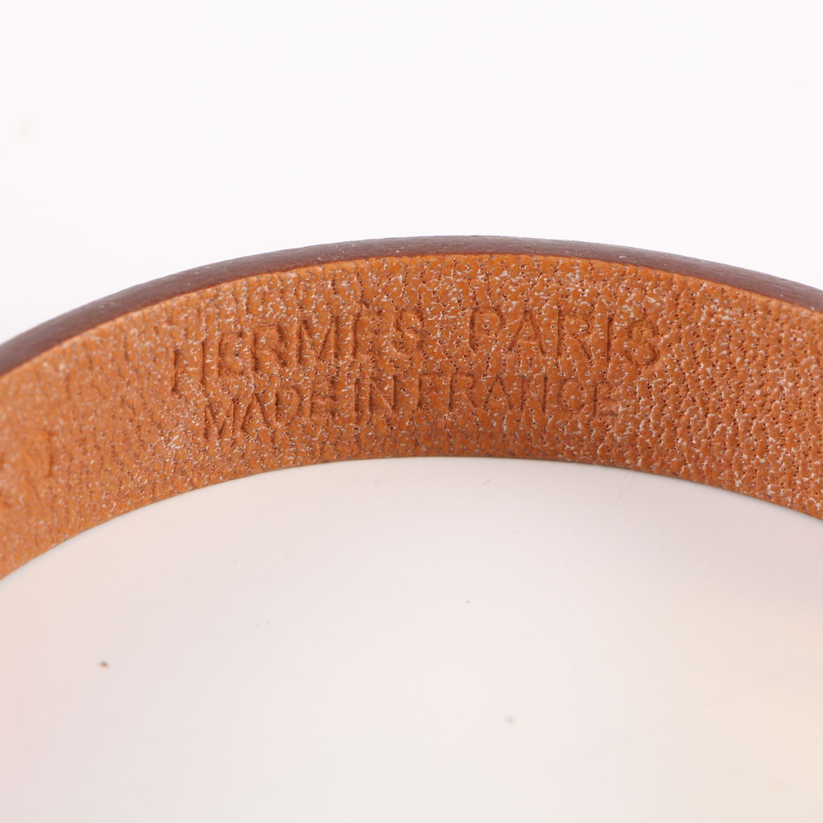 HERMES CDC Bracelet Leather Narrow Version Grained Leather-Hana Vintage