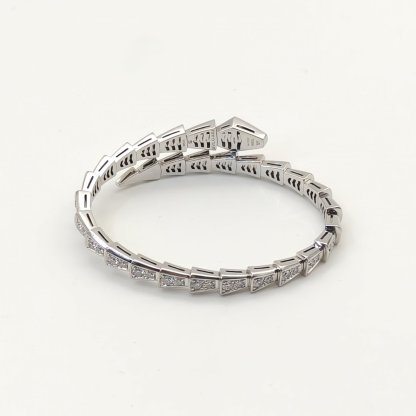 BVLGARI Serpenti 18K Gold Diamond Bracelet Narrow Version 18K White Gold,Diamond-Hana Vintage