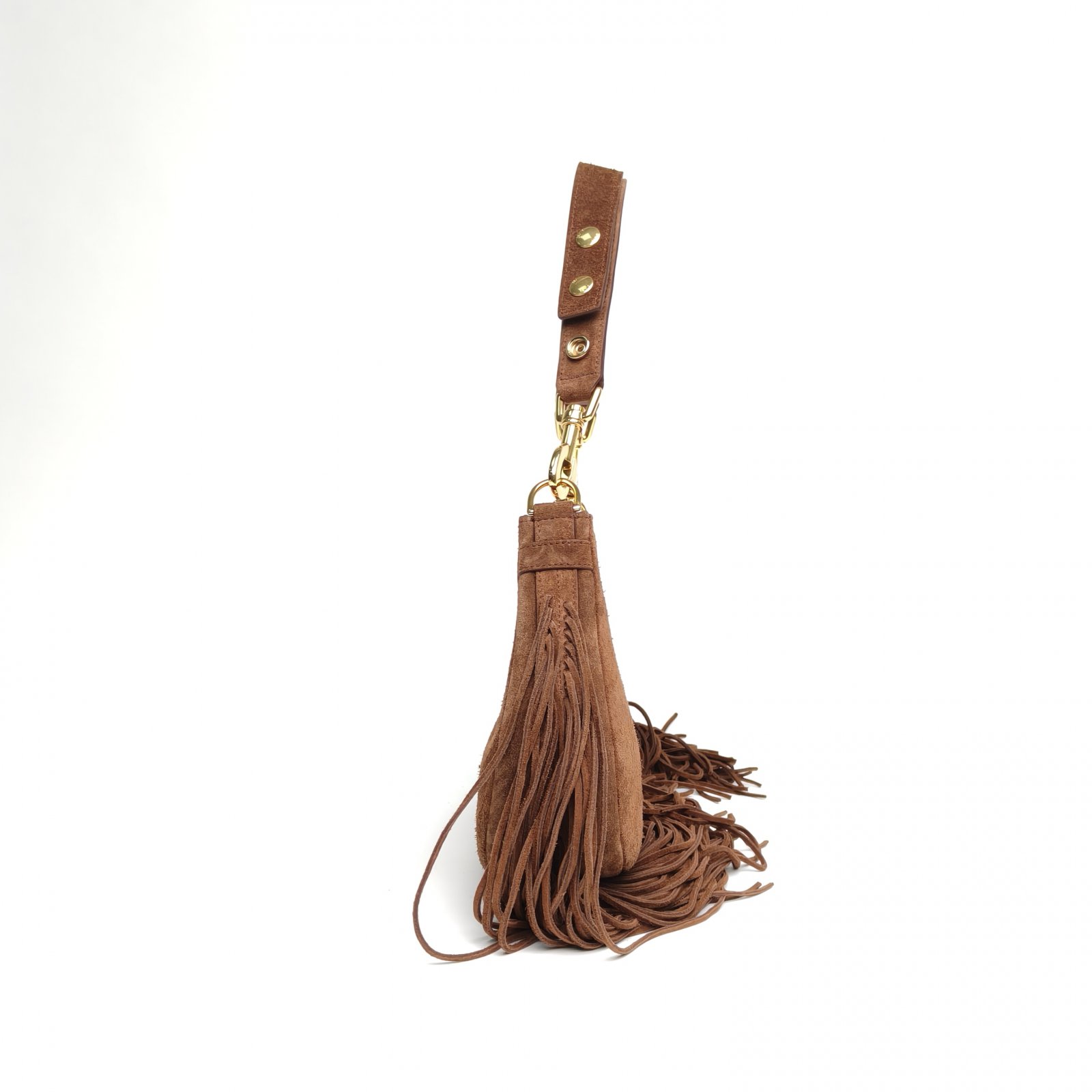 *CELINE Brown Suede Gold Hardware AVA Tassel-Hana Vintage
