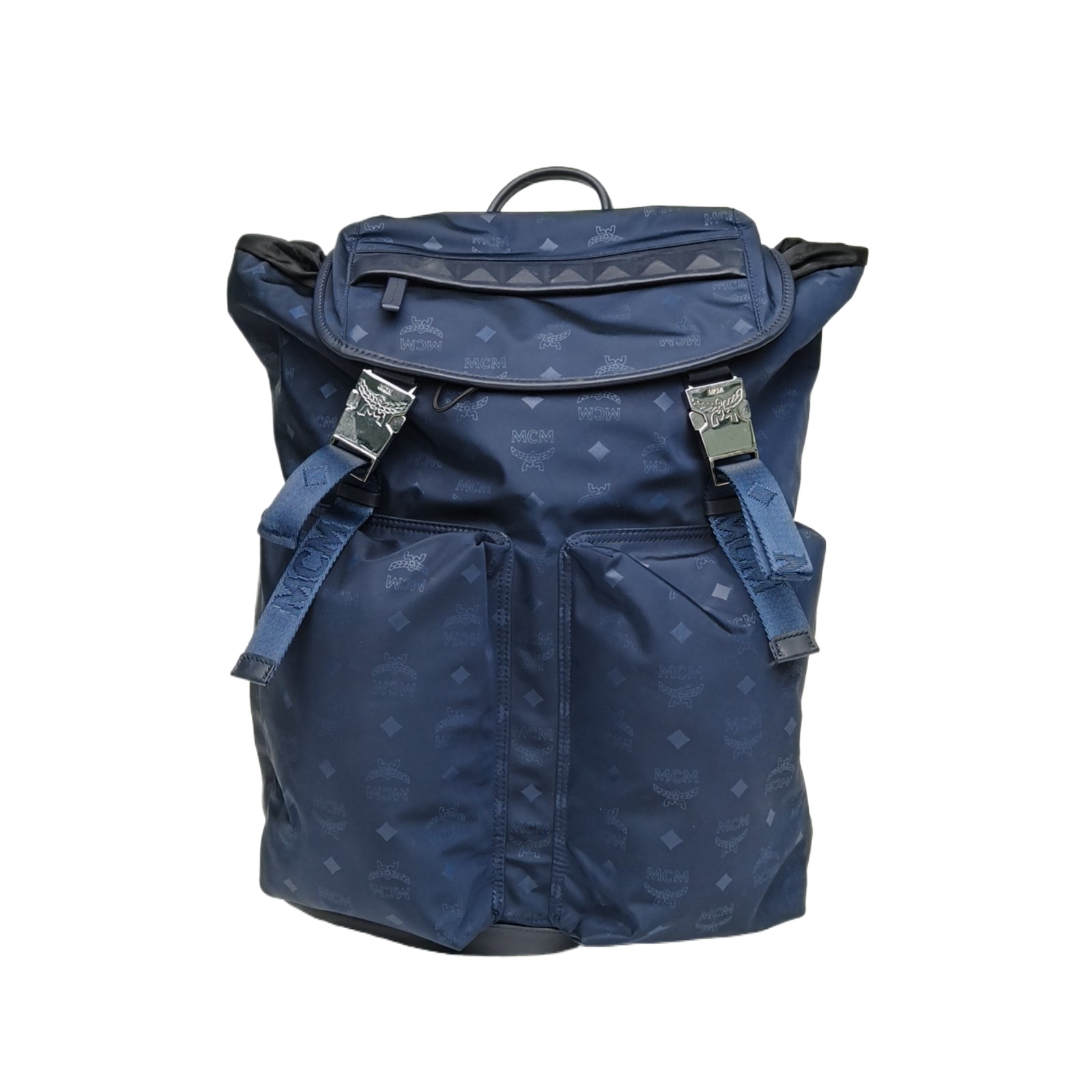 *MCM Blue Nylon Classic Backpack-Hana Vintage