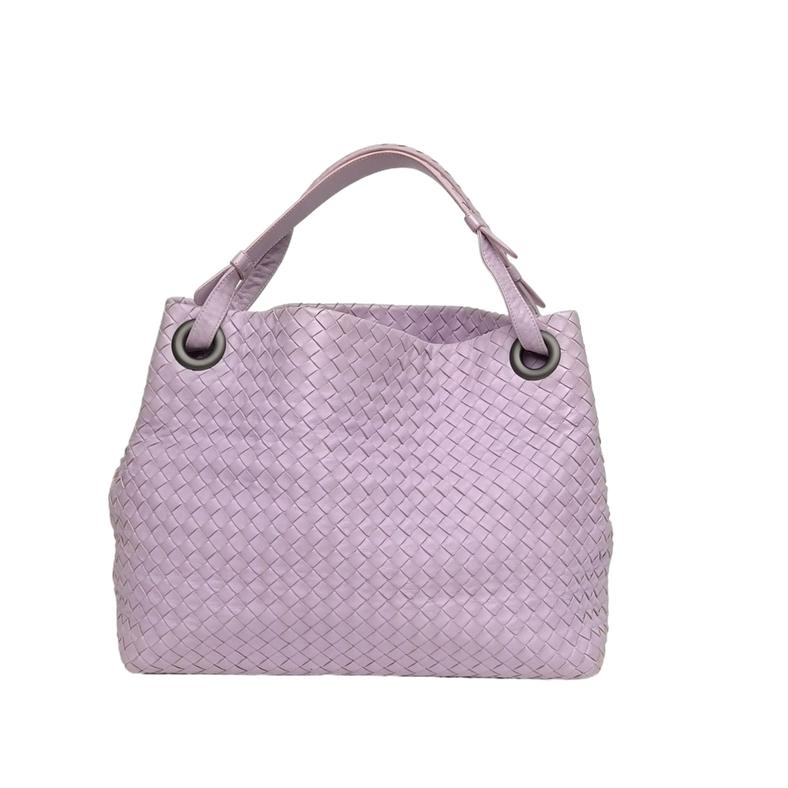 BOTTEGA VENETA Purple Classic Woven Shoulder Bag-Hana Vintage