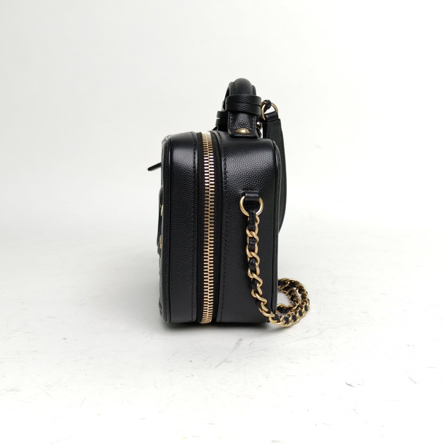 CHANEL Vanity Case Camera Bag, Horizontal Version, with Handle, Small Size, 17cm-Hana Vintage