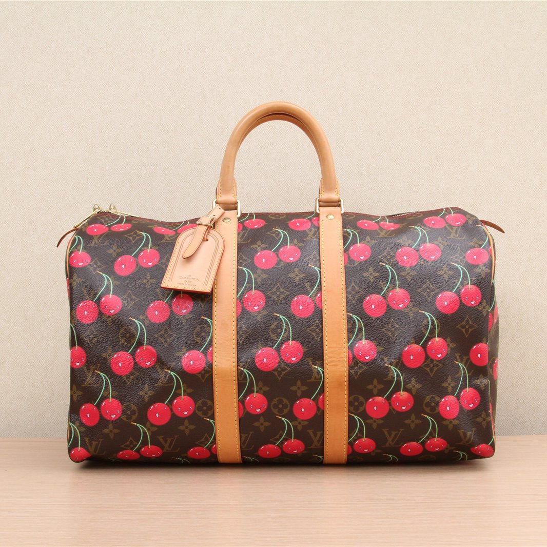 LOUIS VUITTON Vintage Takashi Murakami Cherry Keepall 45