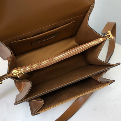 Marni Woven Accordion Bag, Brown