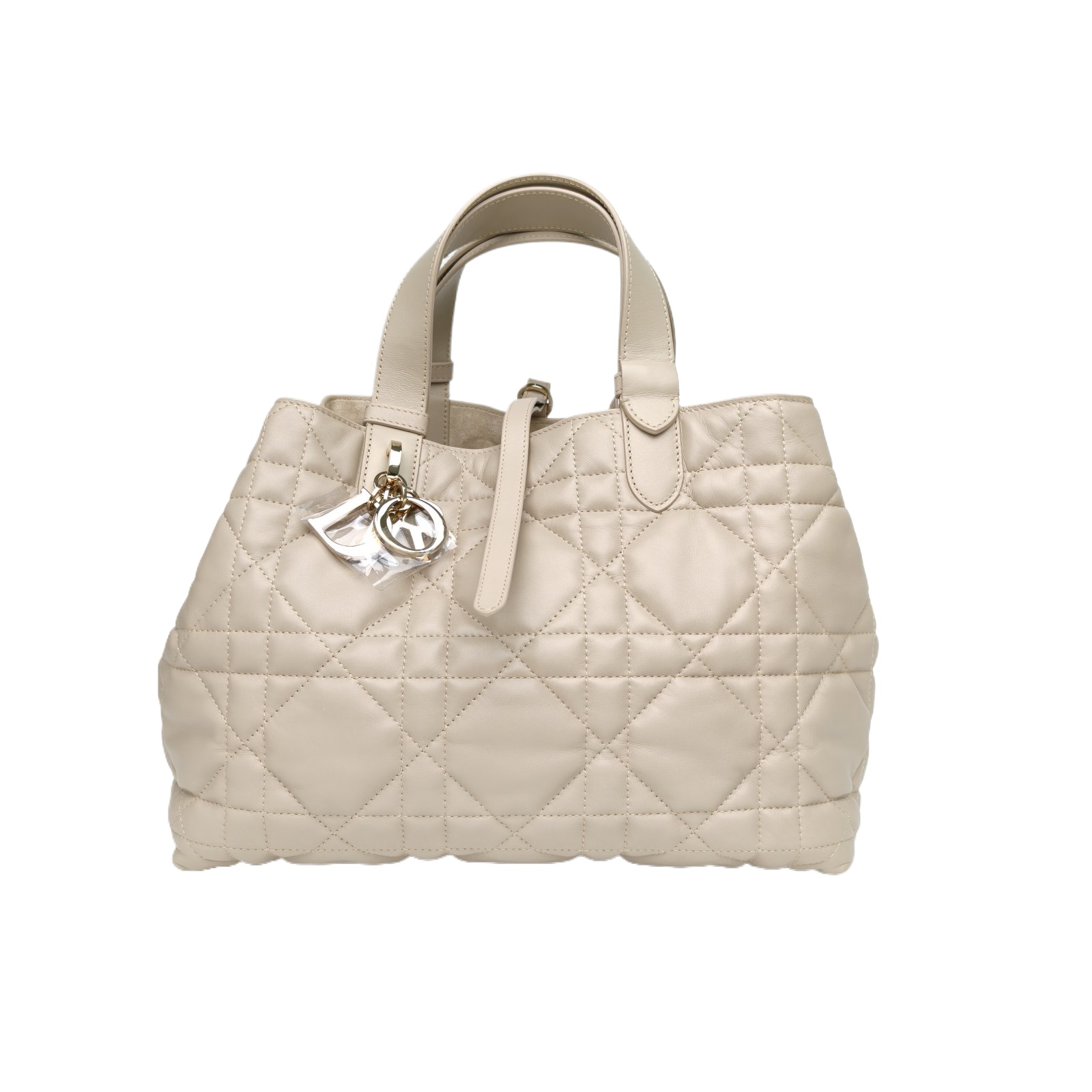 *DIOR Beige Gold Hardware 2023 Toujours Handbag Shoulder Bag Medium 28.5-Hana Vintage