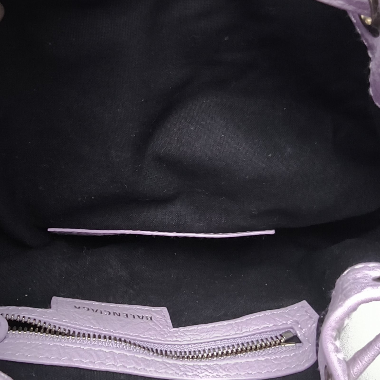 *BALENCIAGA Purple Sweet Potato Color Sliver Hardware CLASSIC FIRST Motorcycle Bag Bucket Bag-Hana Vintage