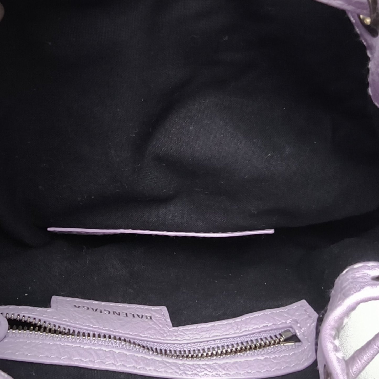 *BALENCIAGA Purple Sweet Potato Color Sliver Hardware CLASSIC FIRST Motorcycle Bag Bucket Bag-Hana Vintage
