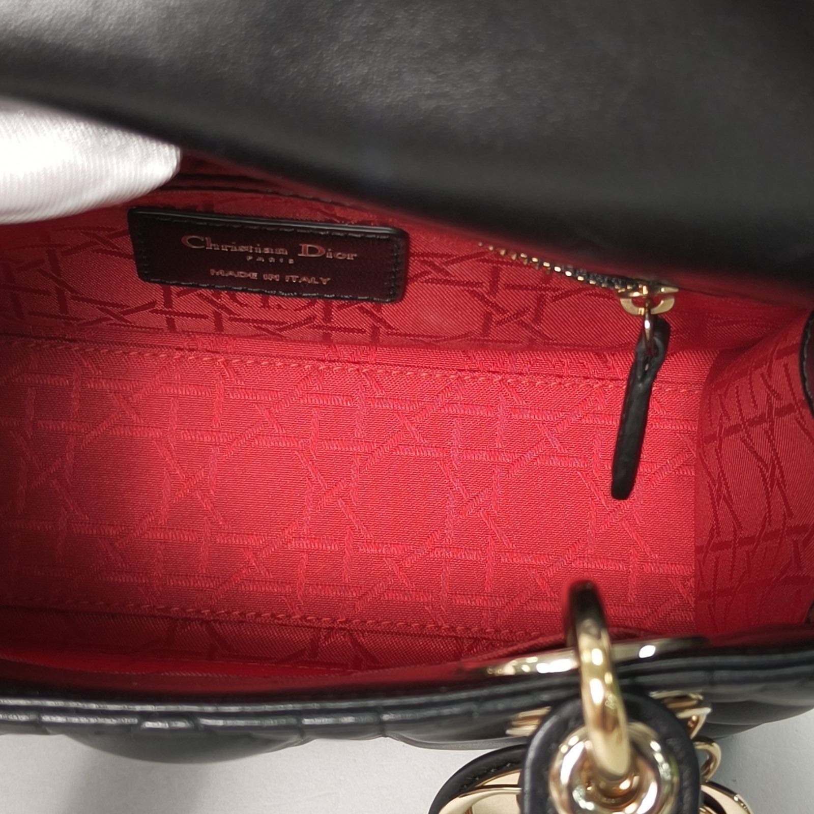 *DIOR Lady Dior Lady Dior Bag, Four Compartments, Badge Shoulder Strap-Hana Vintage
