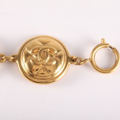 CHANEL Vintage Checkerboard Bracelet Alloy-Hana Vintage