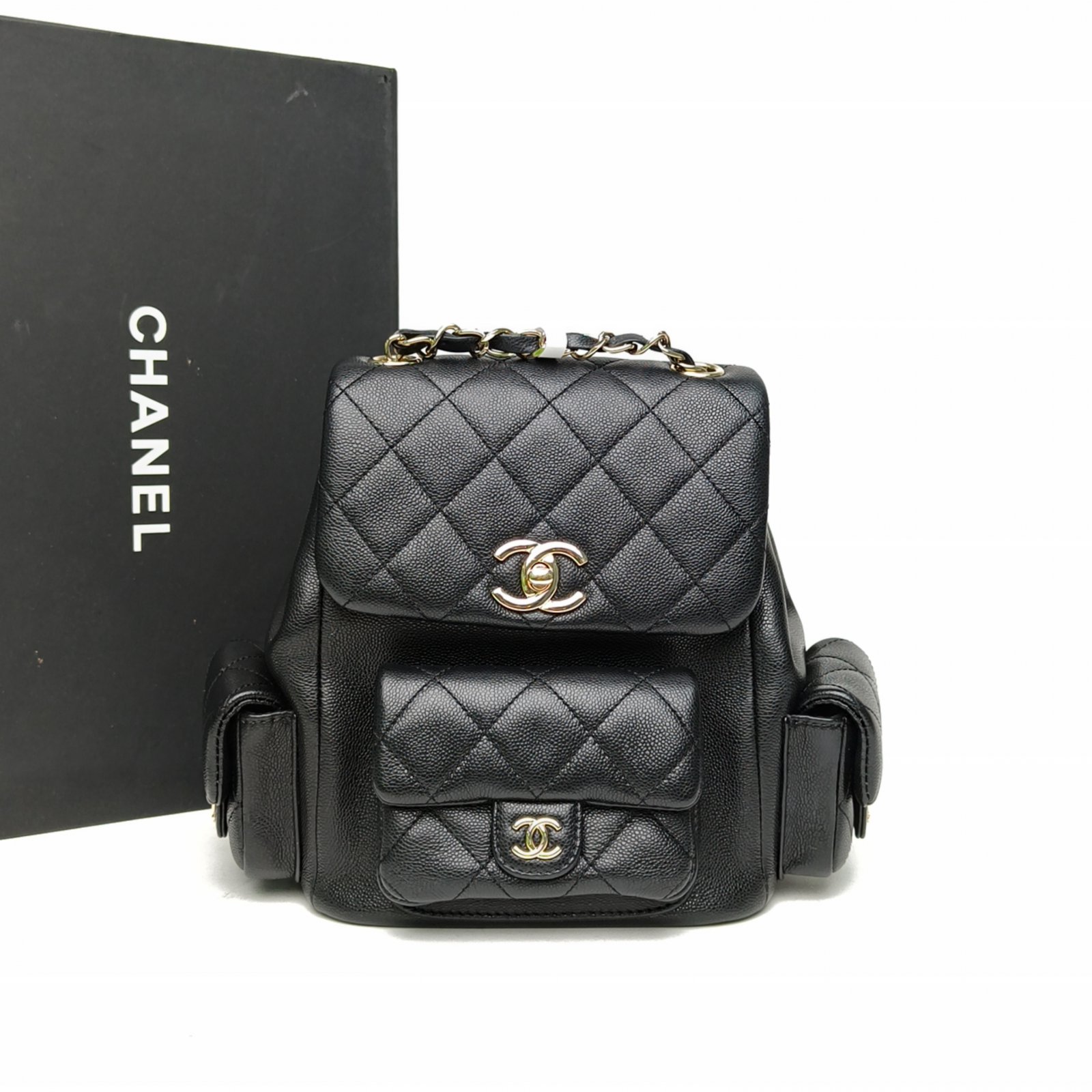 *CHANEL 23K Cargo Duma Tank Backpack Large 21cm-Hana Vintage