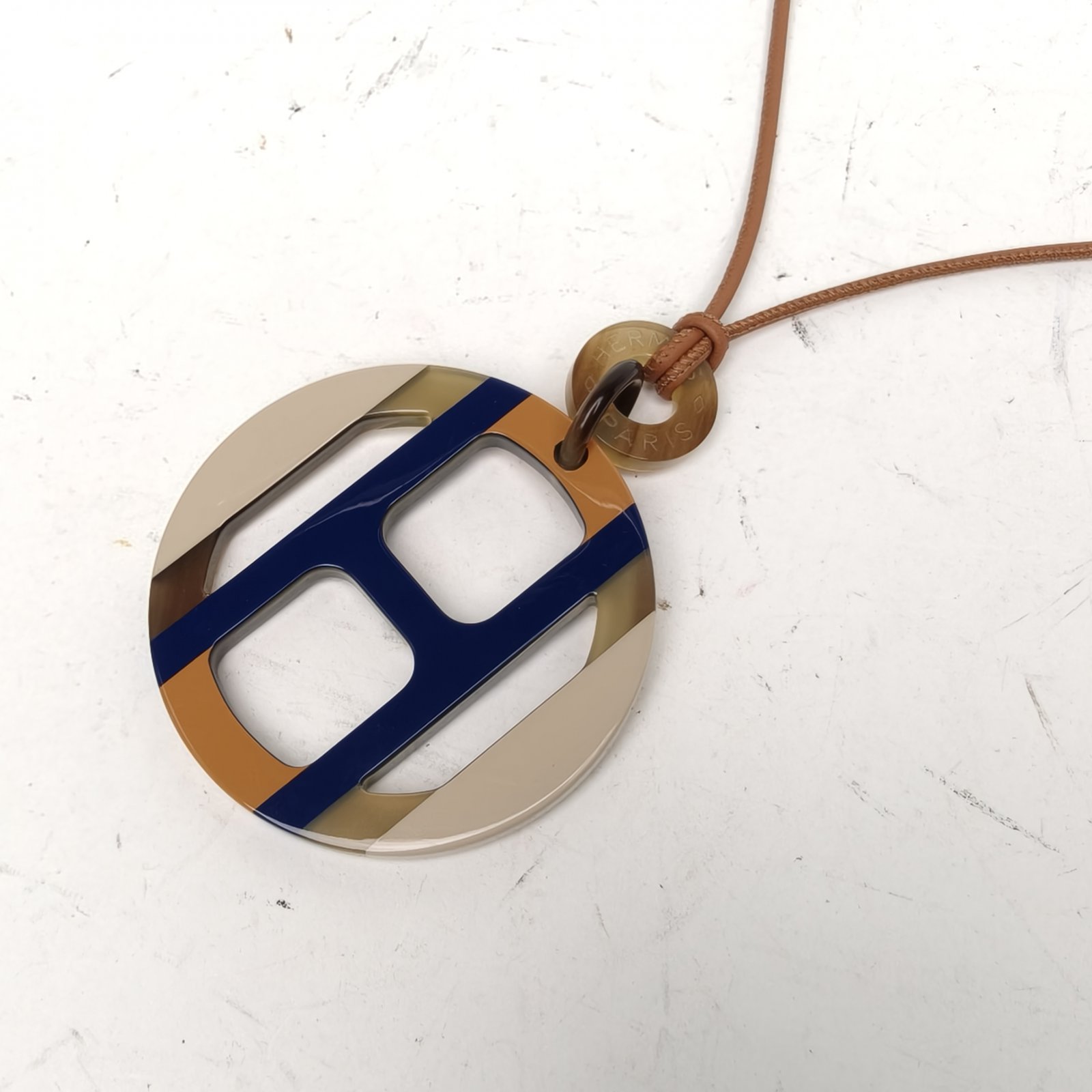 HERMES H Equipe Necklace Sweater Chain /