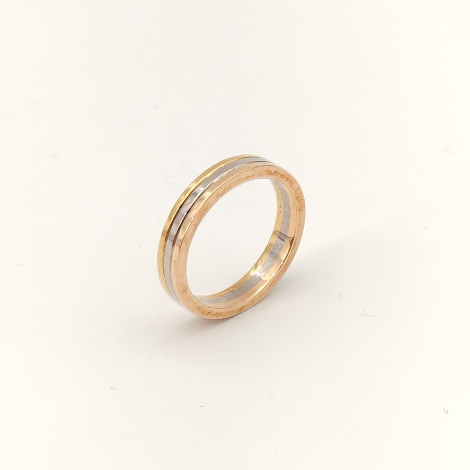 CARTIER TRINITY Three-Ring Three-Color Ring 18K Gold,18K White Gold,18K Rose Gold-Hana Vintage