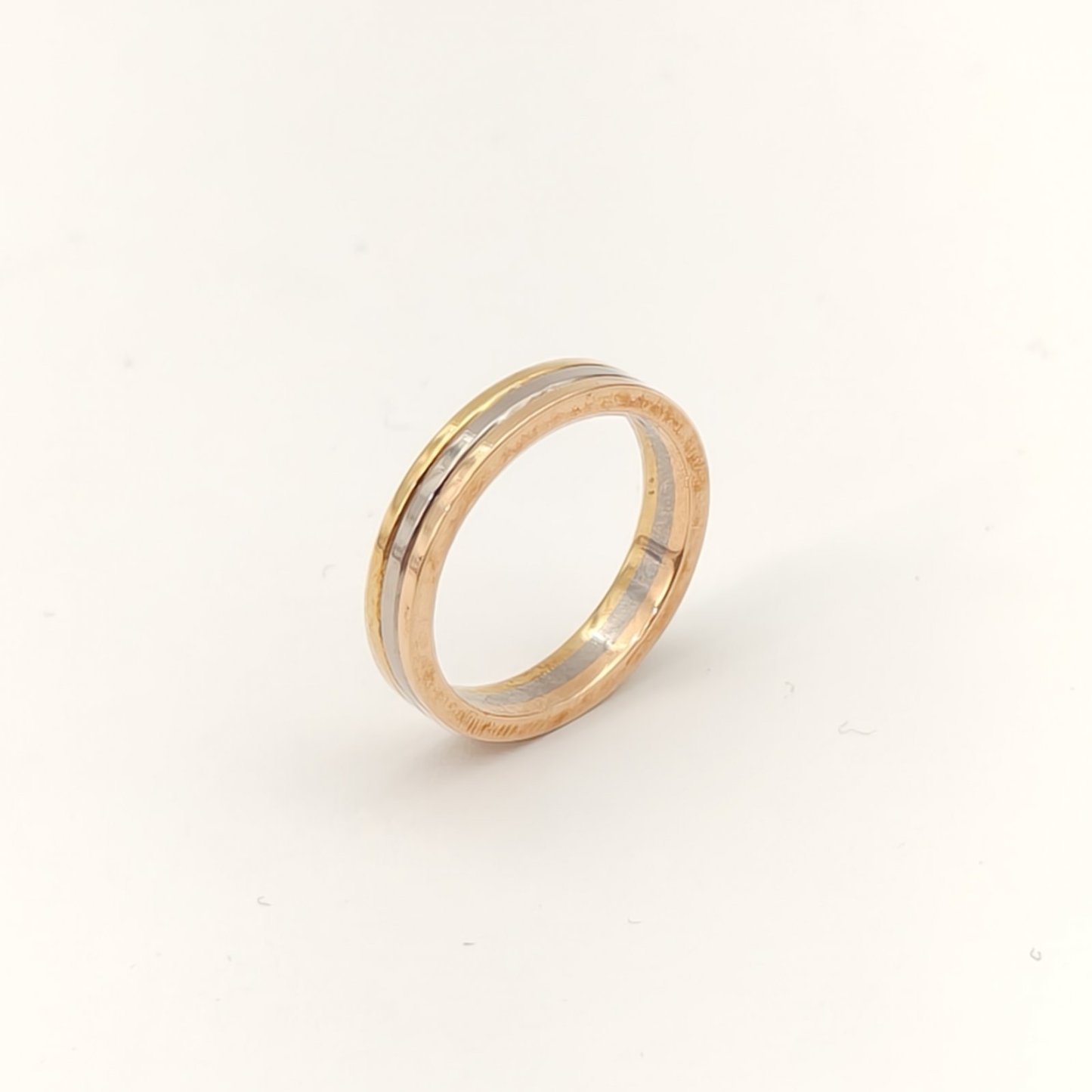 CARTIER TRINITY Three-Ring Three-Color Ring 18K Gold,18K White Gold,18K Rose Gold-Hana Vintage