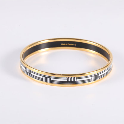 HERMES Enamel Narrow Bracelet Alloy-Hana Vintage