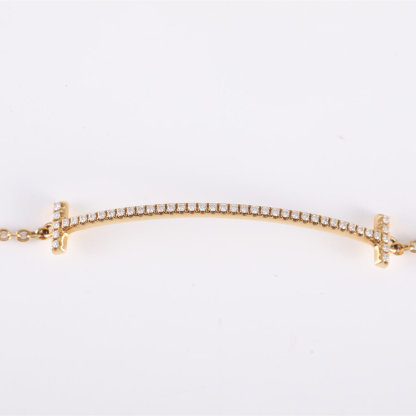 TIFFANY&CO Tiffany T Smile Bracelet 18K Gold,Diamond-Hana Vintage