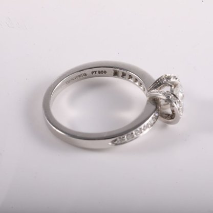 TIFFANY&CO Ribbon Diamond Ring 0.46ct 50 Platinum 950,Diamond-Hana Vintage