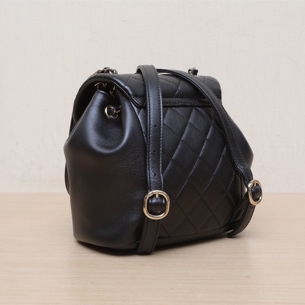 *CHANEL 23C Duma Drawstring Flap Backpack with Single Pocket, Small Size, 18cm-Hana Vintage