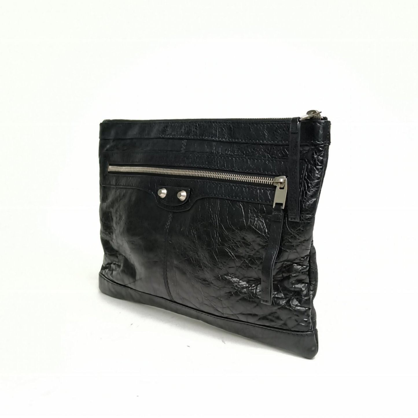 BALENCIAGA Black机车手拿包-Hana Vintage