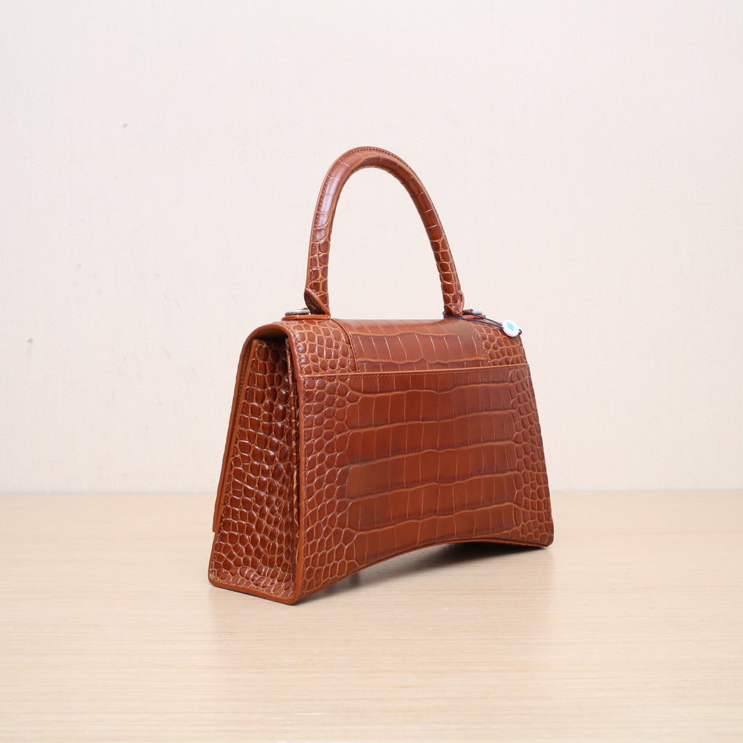 *BALENCIAGA Hourglass (M size) with Alligator Embossing-Hana Vintage
