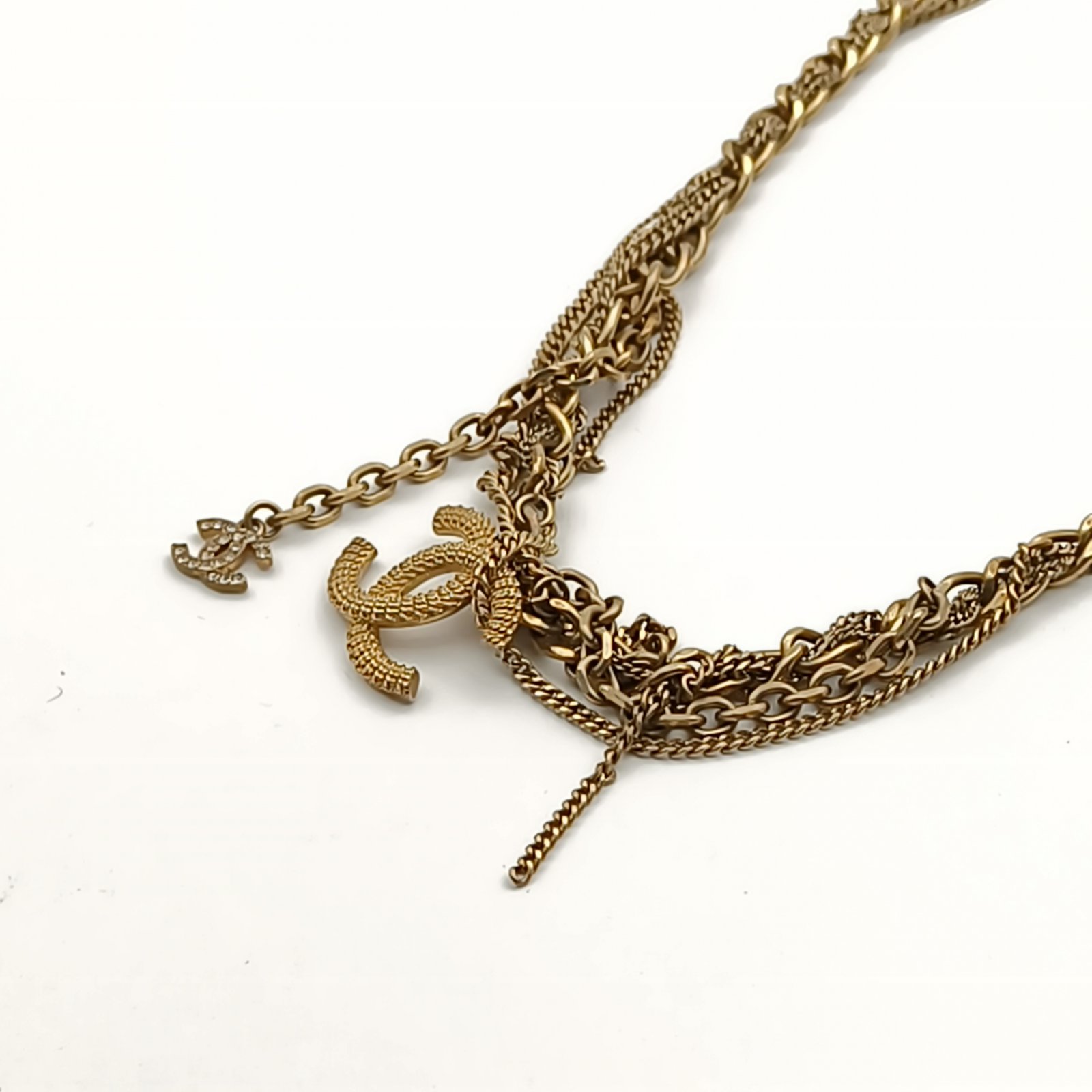 CHANEL 22A Necklace Irregular Metal Lava Necklace Alloy-Hana Vintage