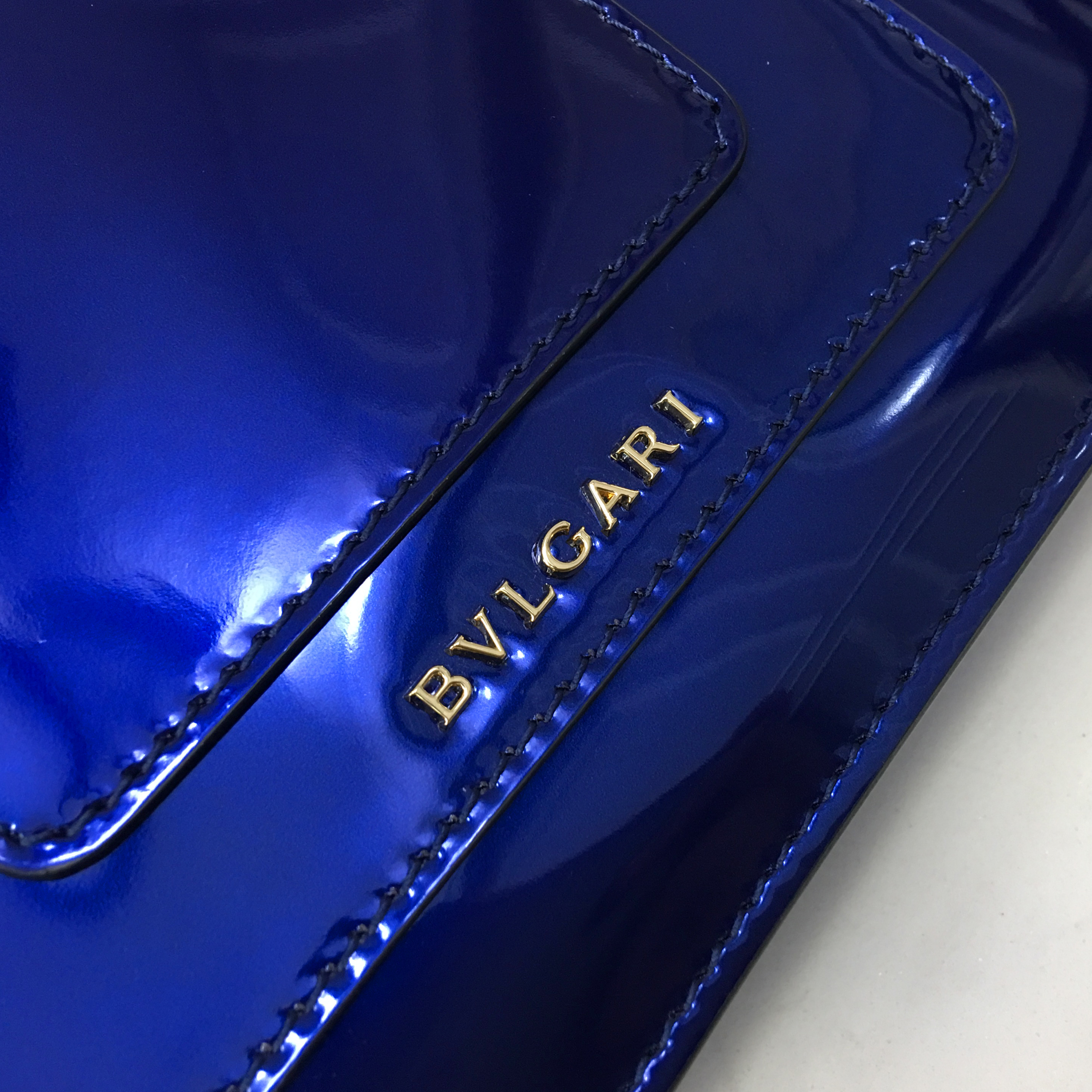 BVLGARI Square Bag Metallic Royal Blue 281206