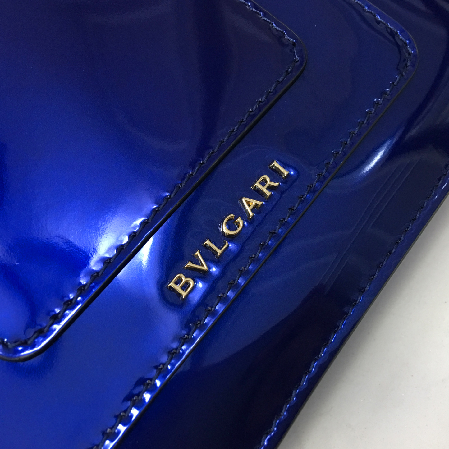BVLGARI Square Bag Metallic Royal Blue 281206