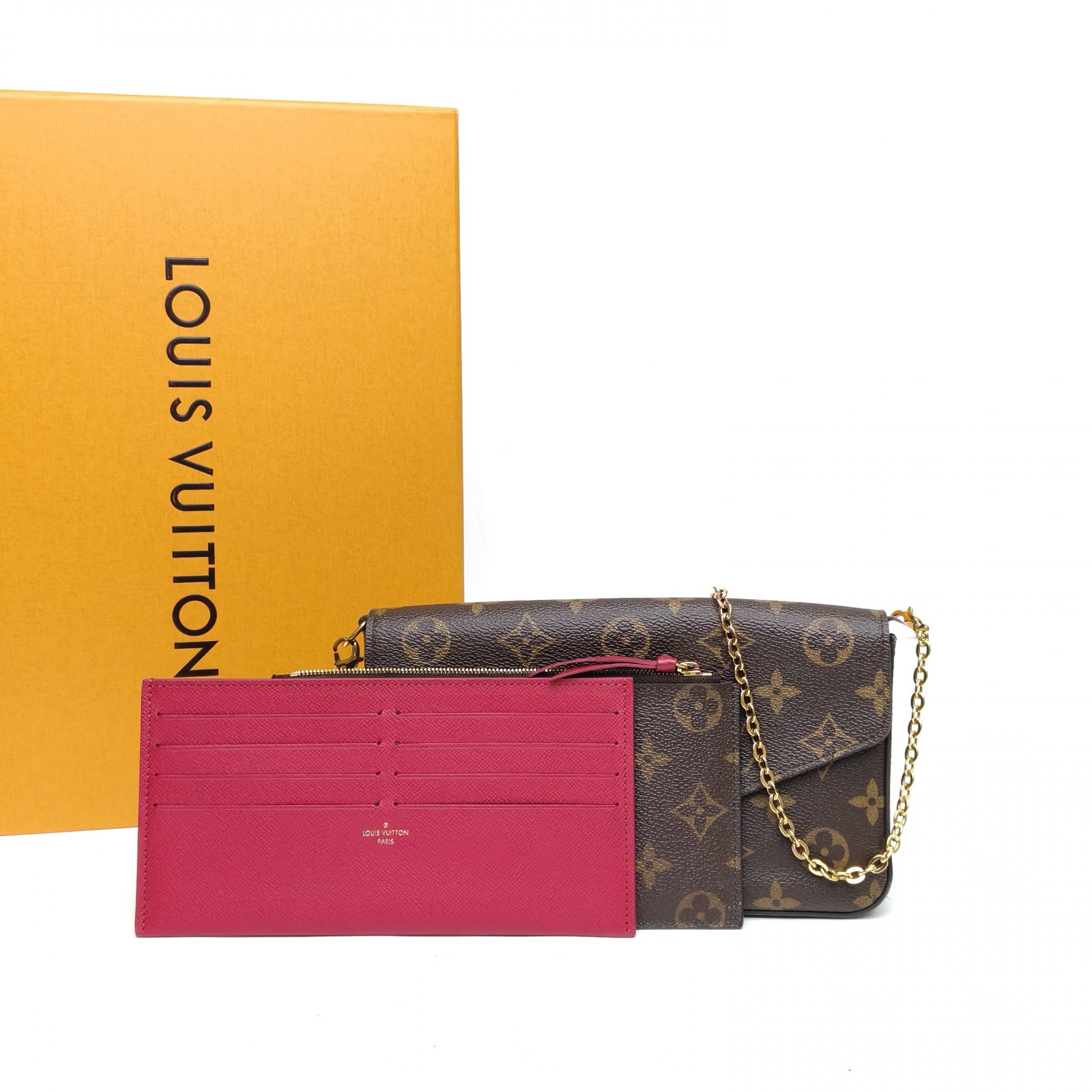 *LOUIS VUITTON POCHETTE FELICIE Felice Pochette Chain Bag