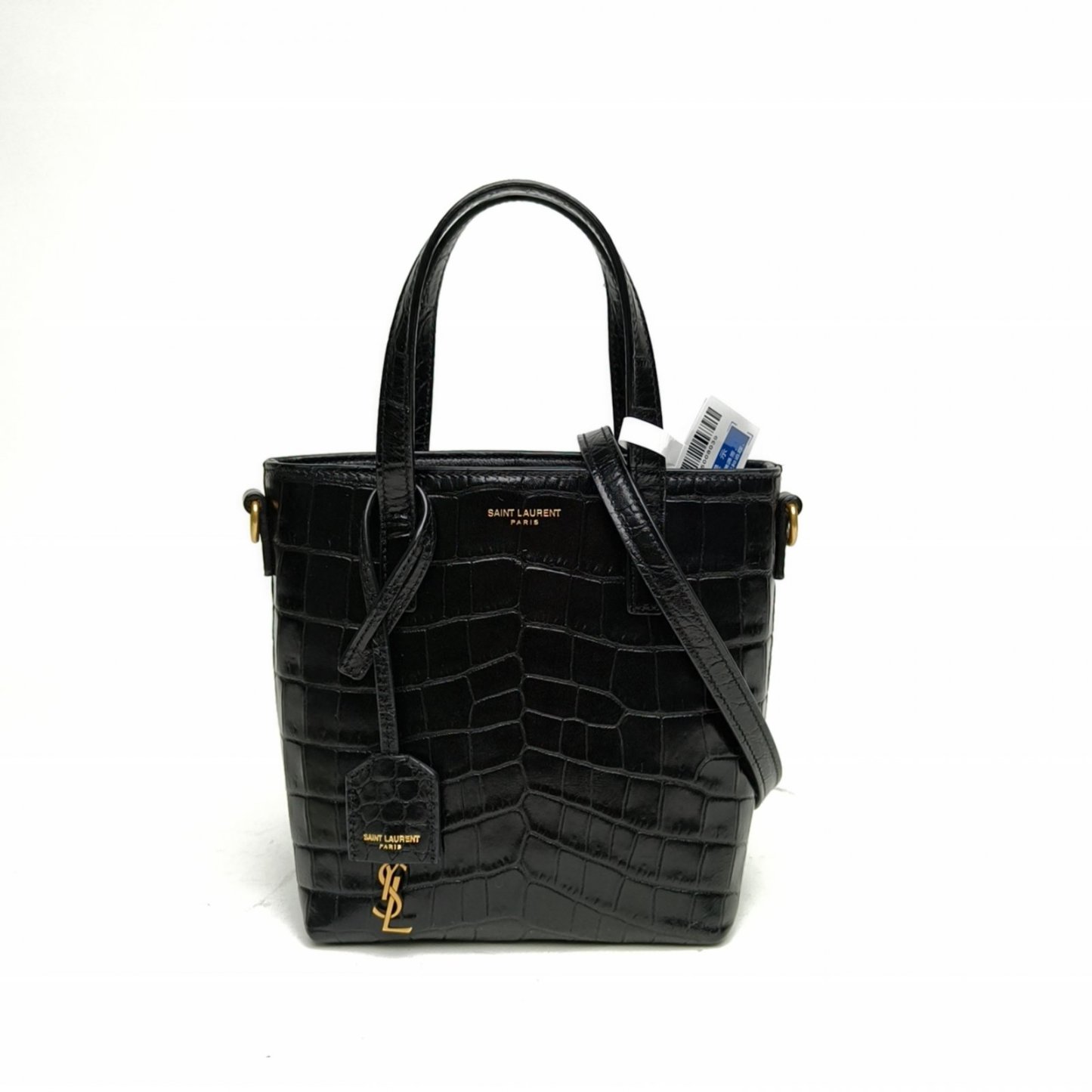 SAINT LAURENT Black Gold Hardware Handbag mini Tote Bag Crossbody Bag-Hana Vintage