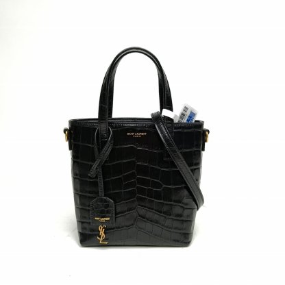 SAINT LAURENT Black Gold Hardware Handbag mini Tote Bag Crossbody Bag-Hana Vintage