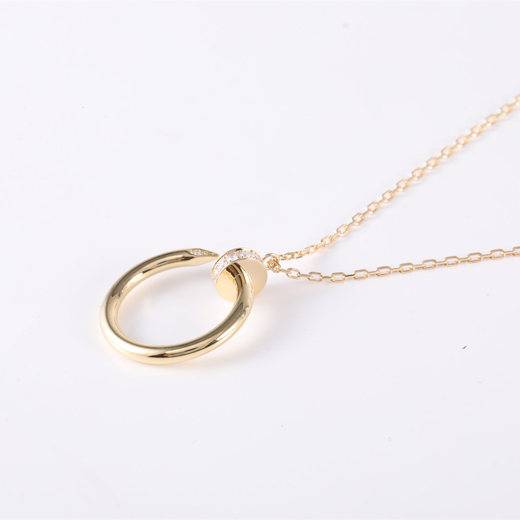 CARTIER Gold Nails Necklace 18K 18K Gold,Diamond-Hana Vintage