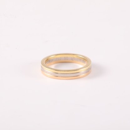 CARTIER Vendome Tricolor Gold Ring 50 18K Gold,18K White Gold,18K Rose Gold-Hana Vintage