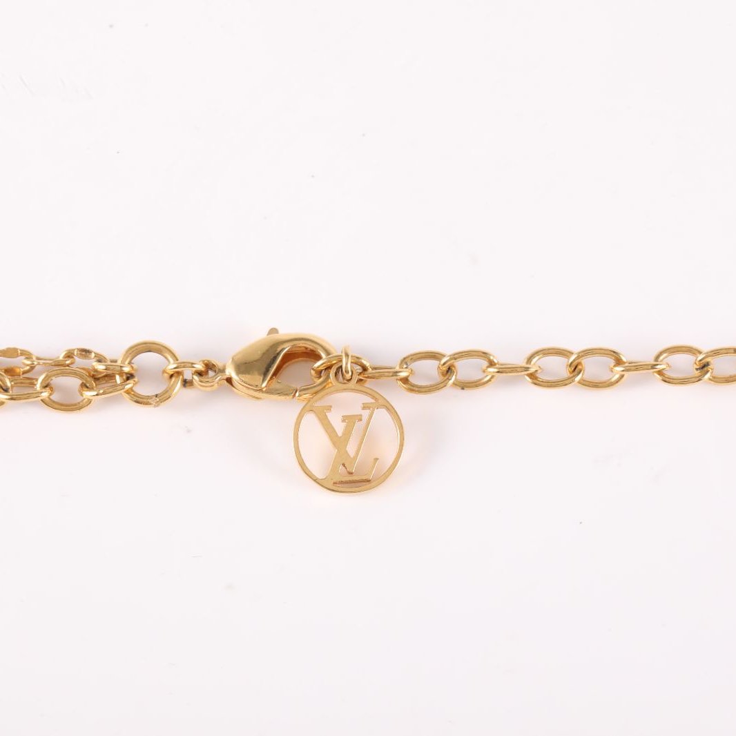 LOUIS VUITTON LV Clover Double-layer Necklace Alloy-Hana Vintage
