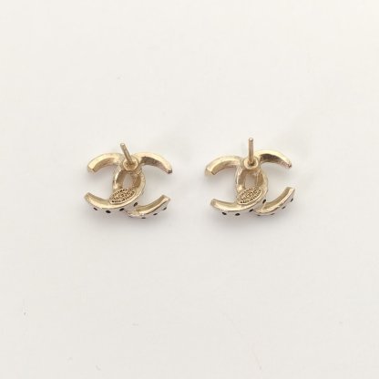 CHANEL 16C Spiral Earrings Alloy-Hana Vintage
