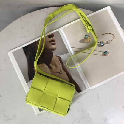 Bottega Veneta Mini Intrecciato Crossbody Bag in Lemon Kiwi