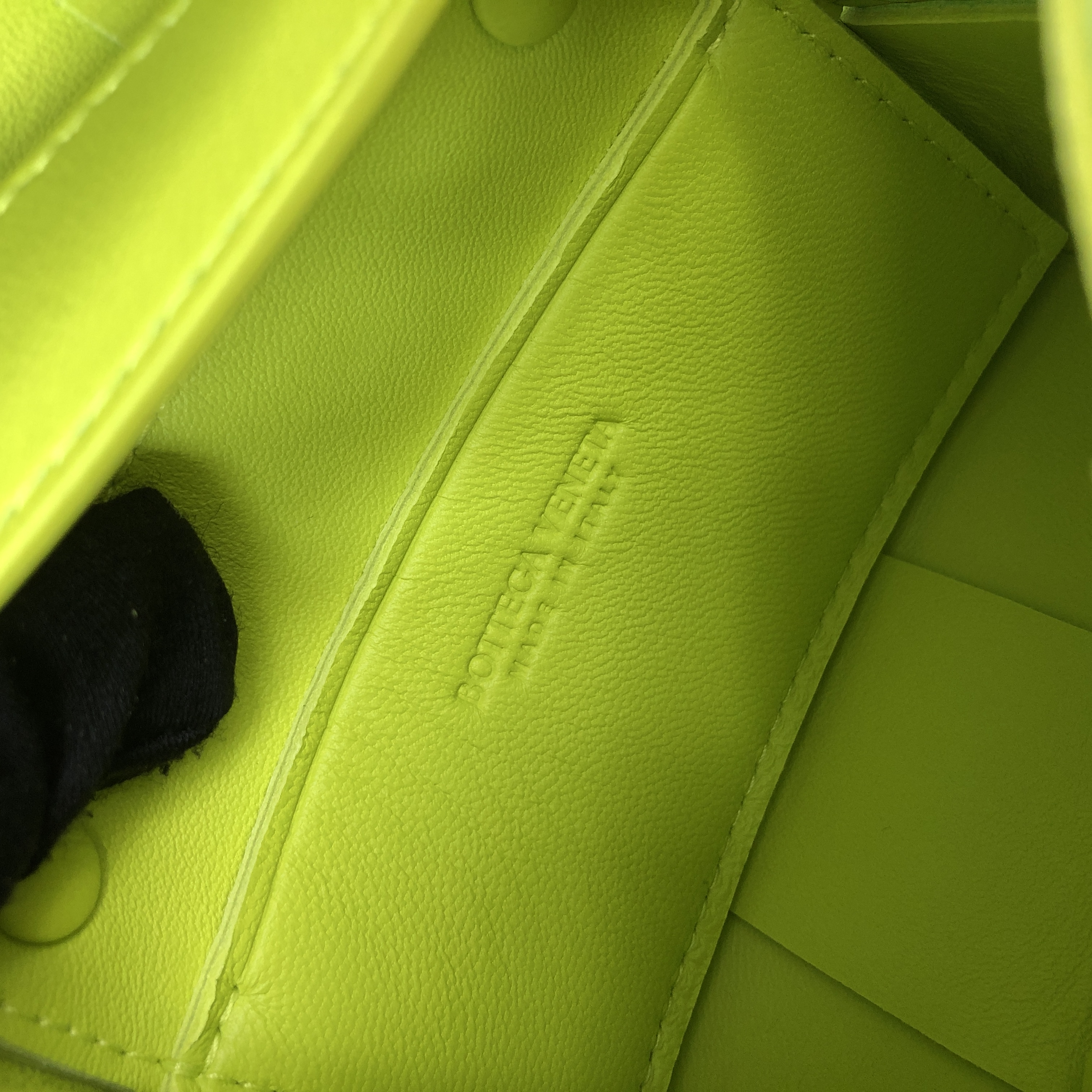 Bottega Veneta Mini Intrecciato Crossbody Bag in Lemon Kiwi